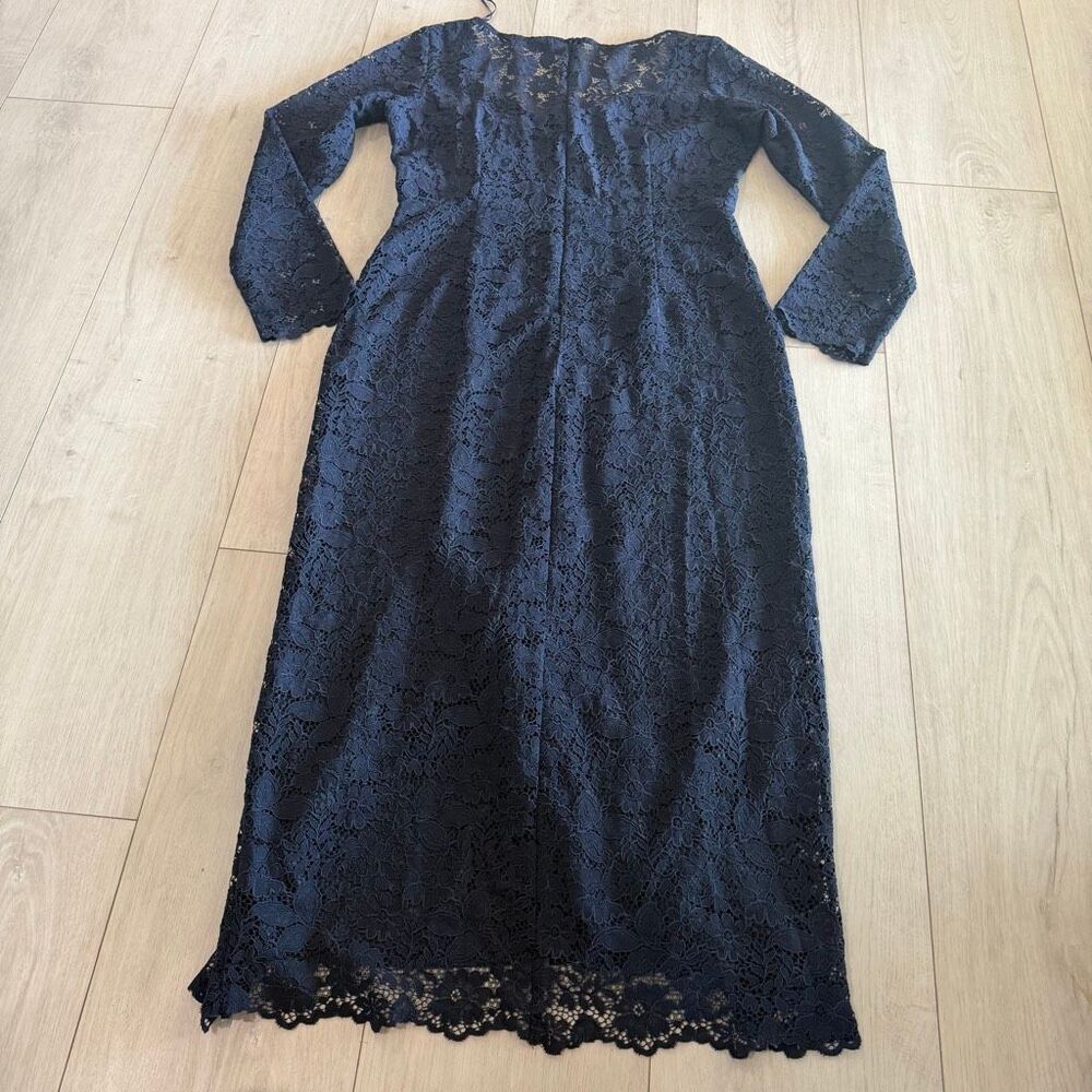 Zara women’s navy blue lace dress size XL - Picture 6 of 9